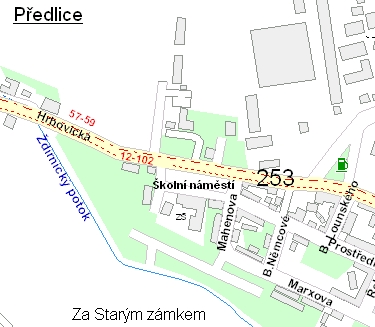 Předlice - mapa Předlice - mapa
