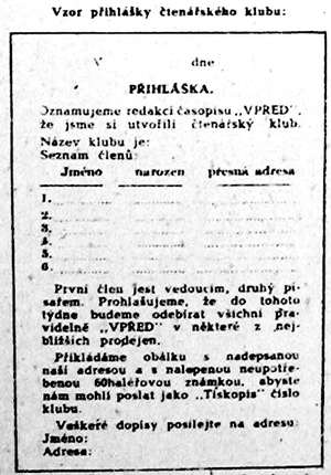 Vp�ed 1 / 18 - p�ihl�ka klub�