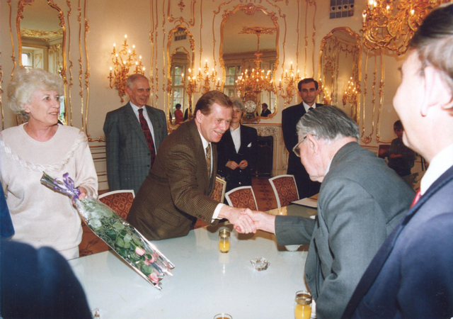 Setkn Jaroslava Foglara s Vclavem Havlem 25. 5. 1994